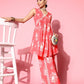 Ahalyaa Floral Printed Crepe Co-Ords - Swadesiicart