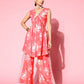 Ahalyaa Floral Printed Crepe Co-Ords - Swadesiicart