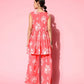 Ahalyaa Floral Printed Crepe Co-Ords - Swadesiicart