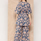 Ahalyaa Printed Crepe Ethnic Tunic With Palazzos | Swadesiicart