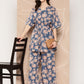 Ahalyaa Printed Crepe Ethnic Tunic With Palazzos | Swadesiicart