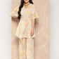 Ahalyaa Women Printed Crepe Tunic With Palazzos | Swadesiicart