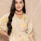 Ahalyaa Women Printed Crepe Tunic With Palazzos | Swadesiicart