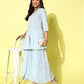 Ahalyaa Printed Cotton Tunic with Palazzos | Swadesiicart