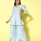 Ahalyaa Printed Cotton Tunic with Palazzos | Swadesiicart