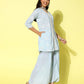 Ahalyaa Printed Cotton Tunic with Palazzos | Swadesiicart