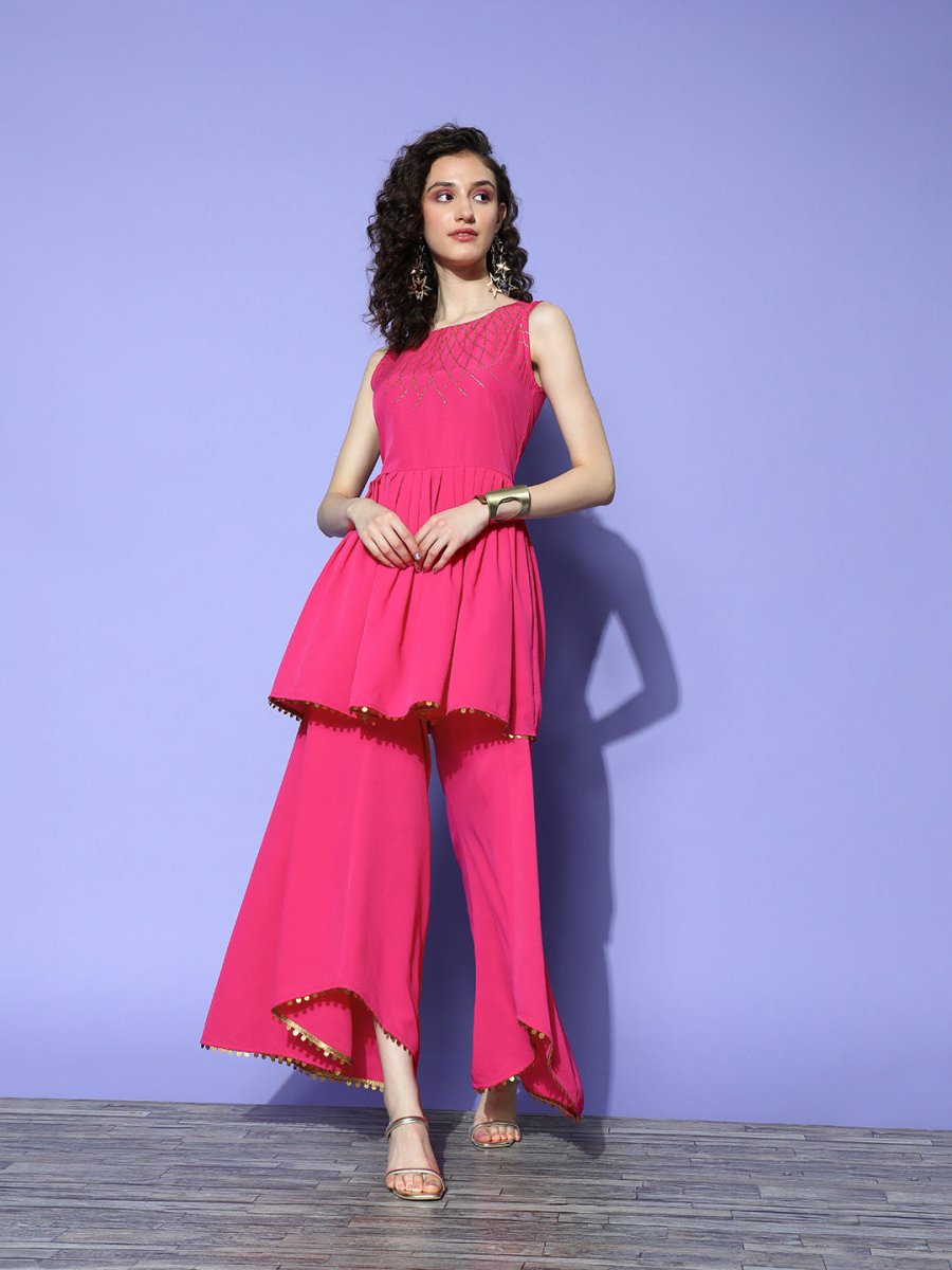 Ahalyaa Tunic with Palazzos | Swadesiicart