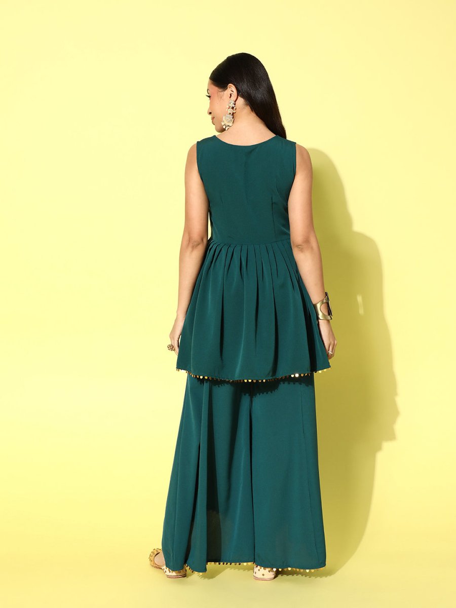 Ahalyaa Printed Tunic with Palazzos | Swadesiicart