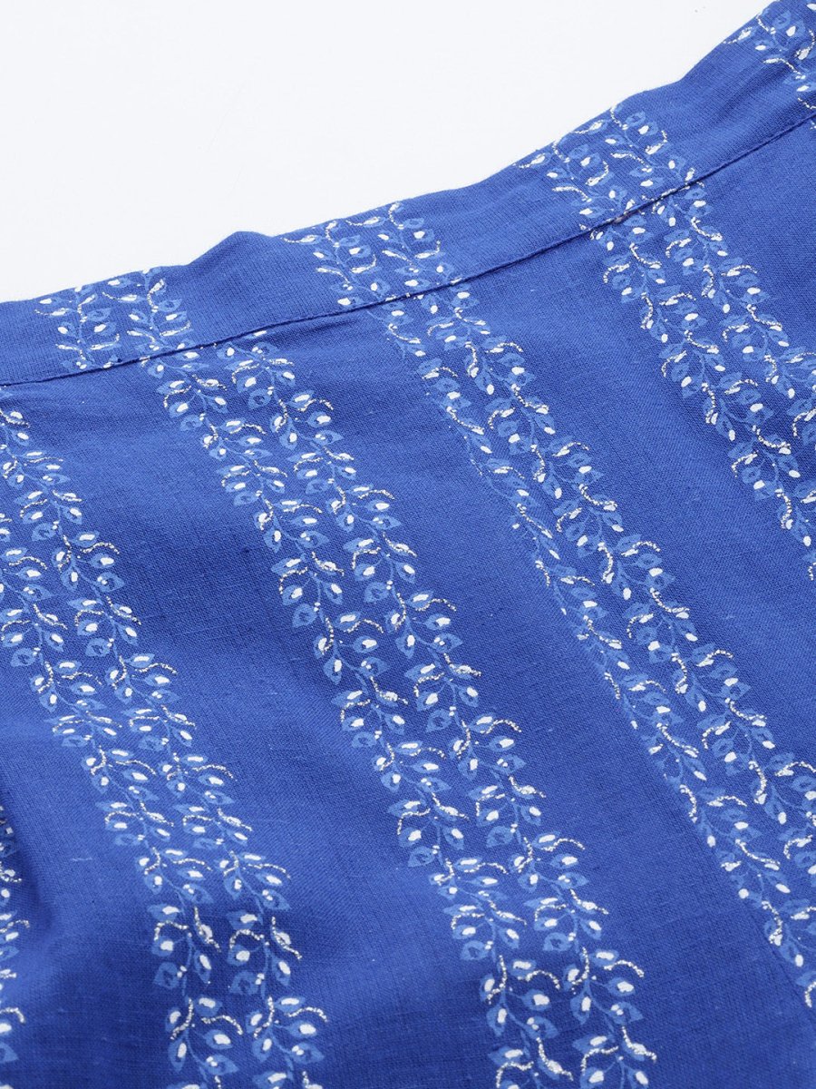 Ahalyaa Printed Pure Cotton Tunic With Palazzos | Swadesiicart