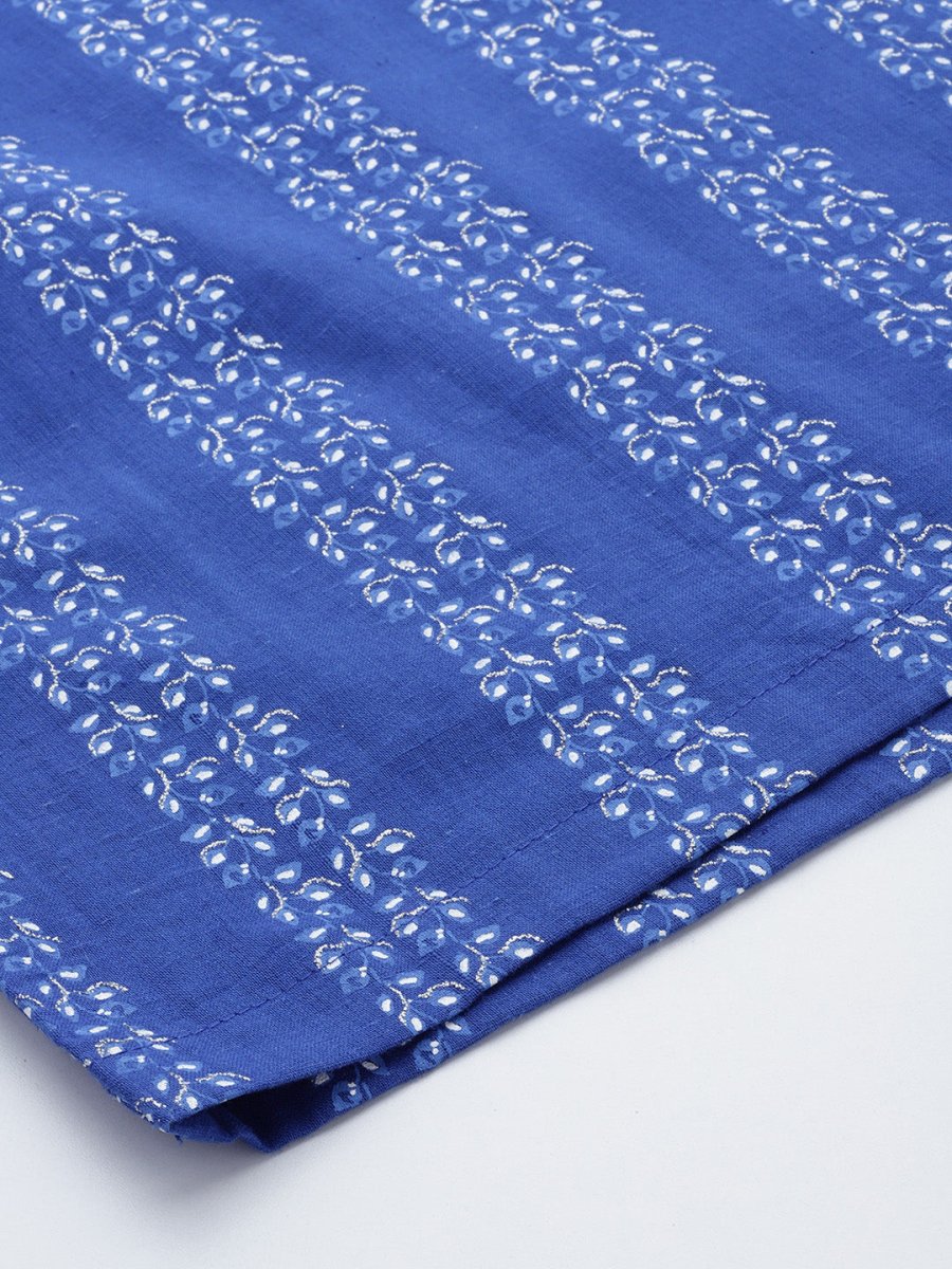 Ahalyaa Printed Pure Cotton Tunic With Palazzos | Swadesiicart