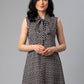 Ahalyaa Black & White Shirt Collar Printed Tunic | Swadesiicart