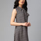 Ahalyaa Black & White Shirt Collar Printed Tunic | Swadesiicart