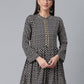 Ahalyaa Black & White Printed Tunic | Swadesiicart