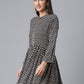 Ahalyaa Black & White Printed Tunic | Swadesiicart