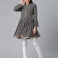 Ahalyaa Black & White Printed Tunic | Swadesiicart
