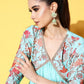 Ahalyaa Women Floral Printed Pleated Kurti with Sharara | Swadesiicart