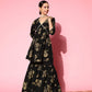 Ahalyaa Women Floral Printed Empire Gotta Patti Kurta with Sharara | Swadesiicart