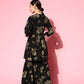 Ahalyaa Women Floral Printed Empire Gotta Patti Kurta with Sharara | Swadesiicart