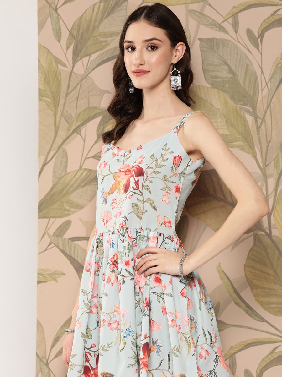 Ahalyaa Women Floral Printed Regular Kurti with Sharara | Swadesiicart