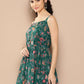 Ahalyaa Women Floral Printed Pleated Sequinned Top with Sharara | Swadesiicart