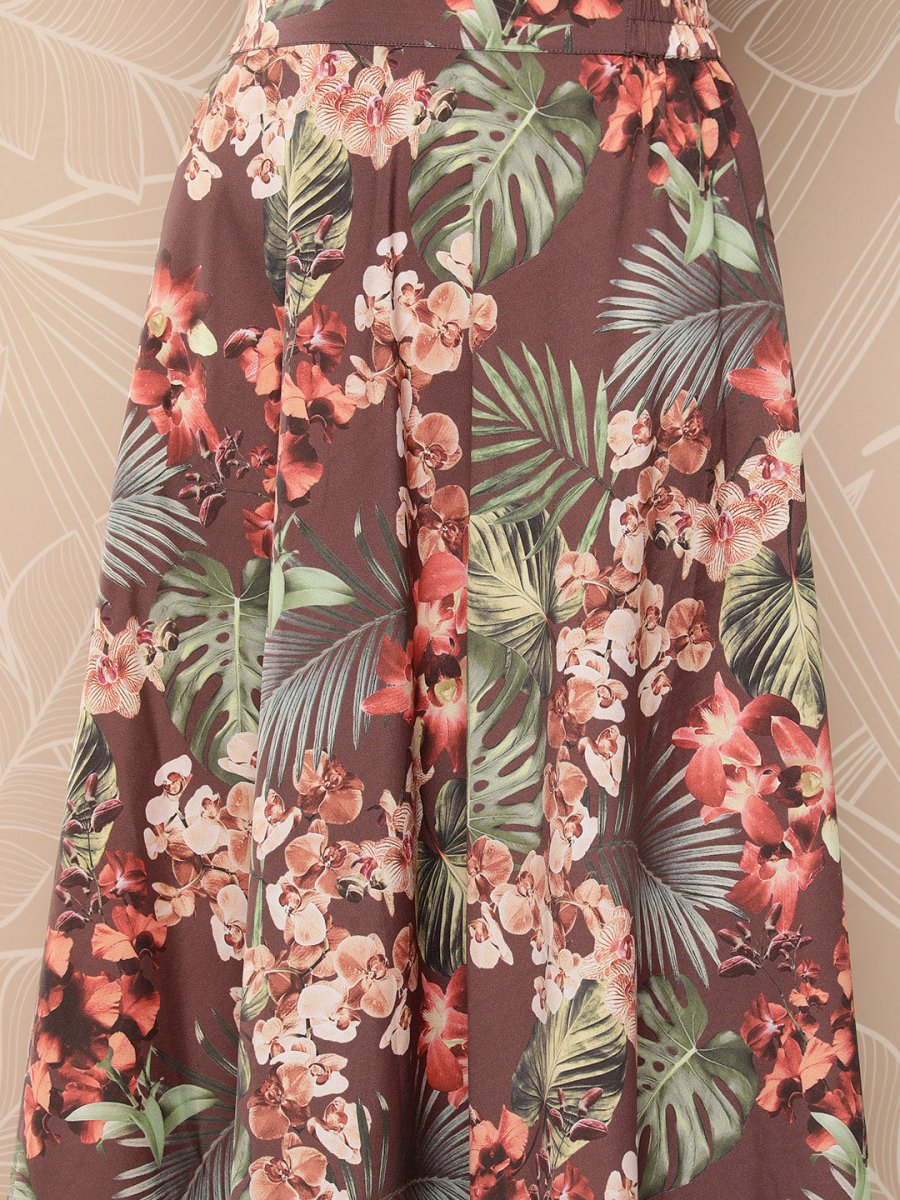 Ahalyaa Printed Crepe Tunic With Skirt | Swadesiicart