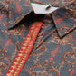Ahalyaa Grey Shirt Collar Velvet Digital Printed Tunic | Swadesiicart