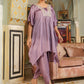 Janasya Lavender Silk Blend Yoke Embroidery Co-Ords - Swadesiicart