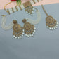 Jewel City Traditional Ethnic Antique Gold-Plated Pearl Bridal Choker Set with Earrings, Maang Tikka | Swadesiicart