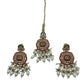 Jewel City Gold-Plated Choker Necklace Set with Earrings & Maang Tikka – Ethnic Bridal Jewelry for Weddings, Festivals & Parties | Swadesiicart