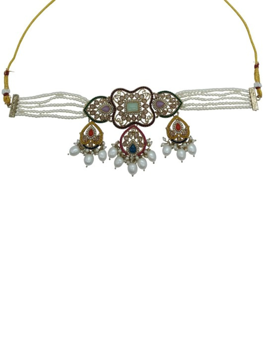 Jewel City Gold-Plated Handcrafted Kundan Bridal Jewelry Set | Traditional Ethnic Necklace, Earrings, Maang Tikka for all Occasions | Swadesiicart