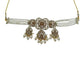 Jewel City Elegant Champagne Pearl Choker Jewelry Set with Tikka - Antique Finish Bridal Collection | Swadesiicart