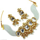 Jewel City Exquisite Kundan Choker Necklace Set with White Beads - Traditional Indian Wedding Jewelry | Swadesiicart
