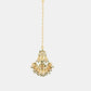 Ruby Raang Gold Polished Gold Kundan Maang Tikka | Swadesiicart