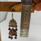 Terracotta Peacock Stud jhumkas