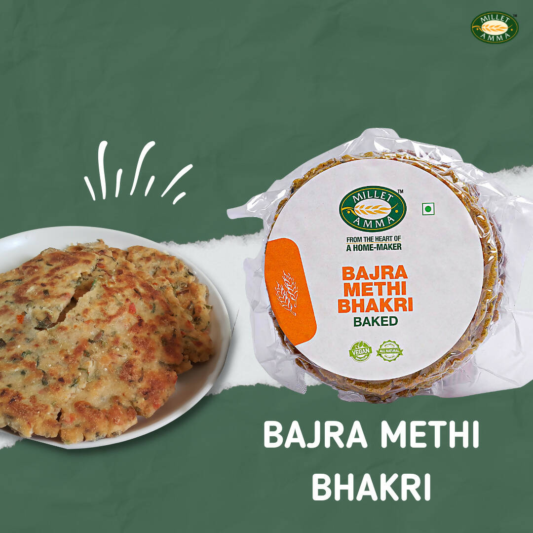 Millet Amma Baked Bajra Methi Bhakhri - Swadesiicart