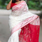Exclusive Collection White Red White Red Jamdani Saree - Swadesiicart