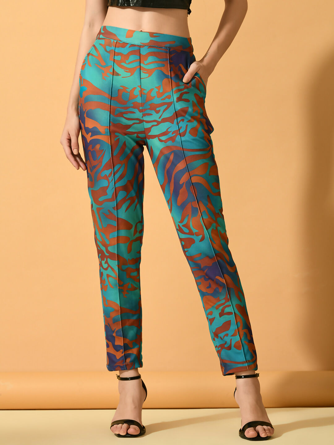 Myshka Women's Multi Printed Coat With Trousers - Swadesiicart