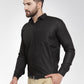 Jainish Men's Cotton Solid Black Formal Shirt's ( SF 361Black ) | Swadesiicart
