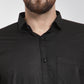 Jainish Men's Cotton Solid Black Formal Shirt's ( SF 361Black ) | Swadesiicart