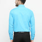 Jainish Sky Blue Formal Shirt with black detailing ( SF 411Sky ) | Swadesiicart