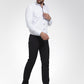 Jainish White Formal Shirt with black detailing ( SF 411White ) | Swadesiicart