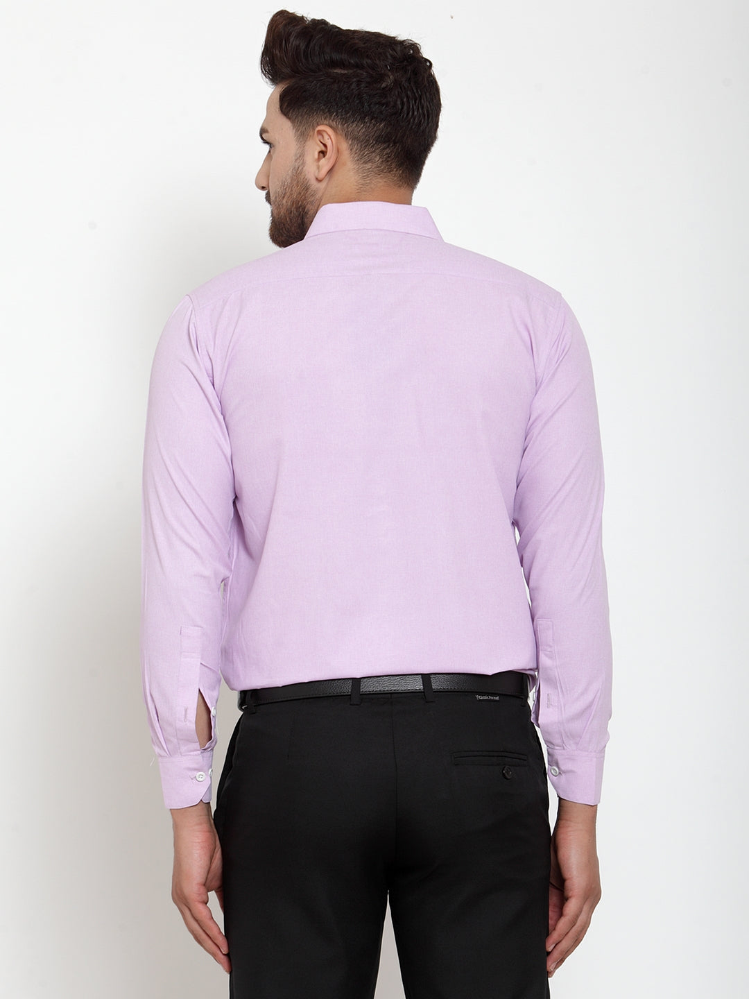 Jainish Light-Purple Formal Shirt with white detailing ( SF 419Light-Purple ) | Swadesiicart