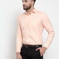Jainish Orange Formal Shirt with white detailing ( SF 419Orange ) | Swadesiicart