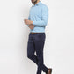 Jainish Pista Green Formal Shirt with white detailing ( SF 419Pista ) | Swadesiicart