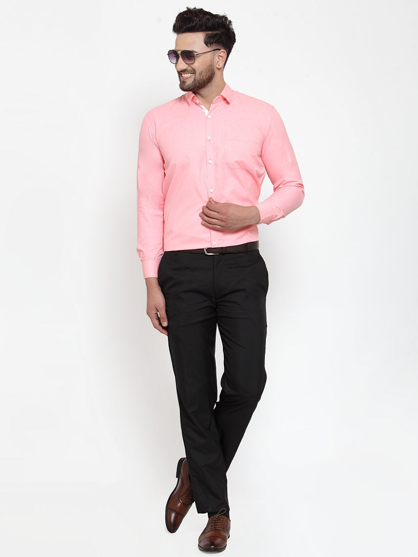 Jainish Red Formal Shirt with white detailing ( SF 419Red ) | Swadesiicart