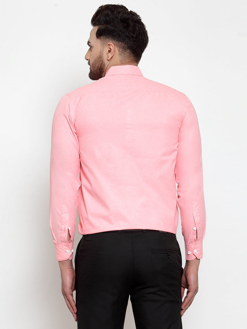 Jainish Red Formal Shirt with white detailing ( SF 419Red ) | Swadesiicart