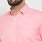 Jainish Red Formal Shirt with white detailing ( SF 419Red ) | Swadesiicart