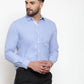 Jainish Sky Blue Formal Shirt with white detailing ( SF 419Sky ) | Swadesiicart