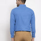 Jainish Blue Men's Cotton Solid Button Down Formal Shirts ( SF 734Blue ) | Swadesiicart