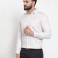 Jainish White Men's Cotton Stiped Formal Shirts ( SF 737White ) | Swadesiicart